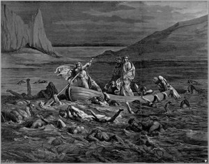 An etching of Charon by Dore.
