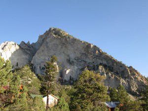Silvercliff is named for the silver white rock face shown here.